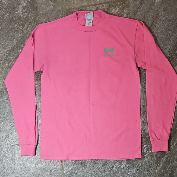 ☕️Simply Southern Pink Long Sleeve Shirt Size Large - Preppy Southern Style - Picture 4 of 9